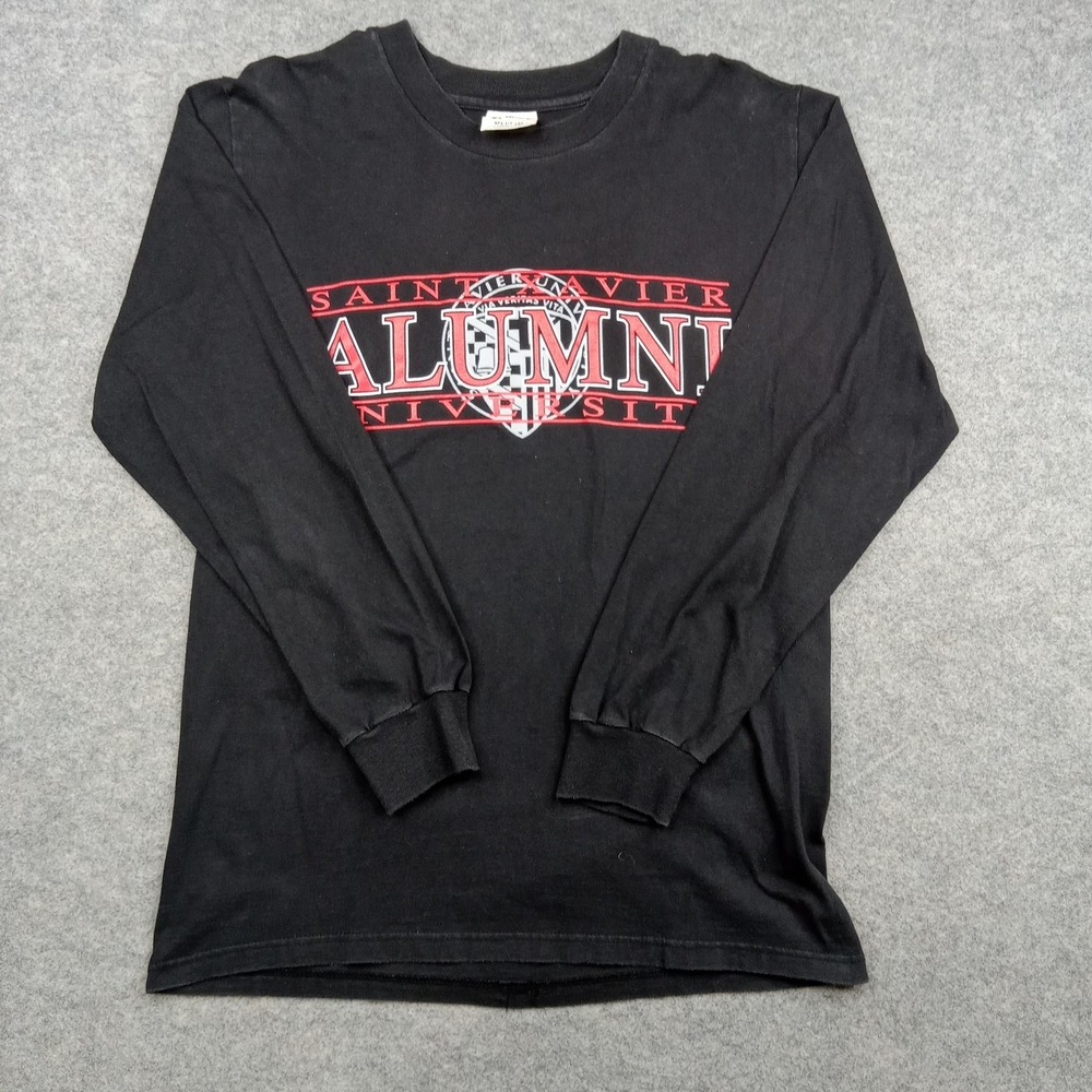 Saint Xavier University Shirt Mens Medium Alumni Black Long Sleeve USA College‎